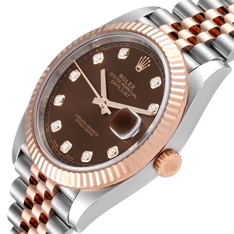 41mm rolex datejust steel everose everose dial diamonds|Rolex Datejust 41 movement.